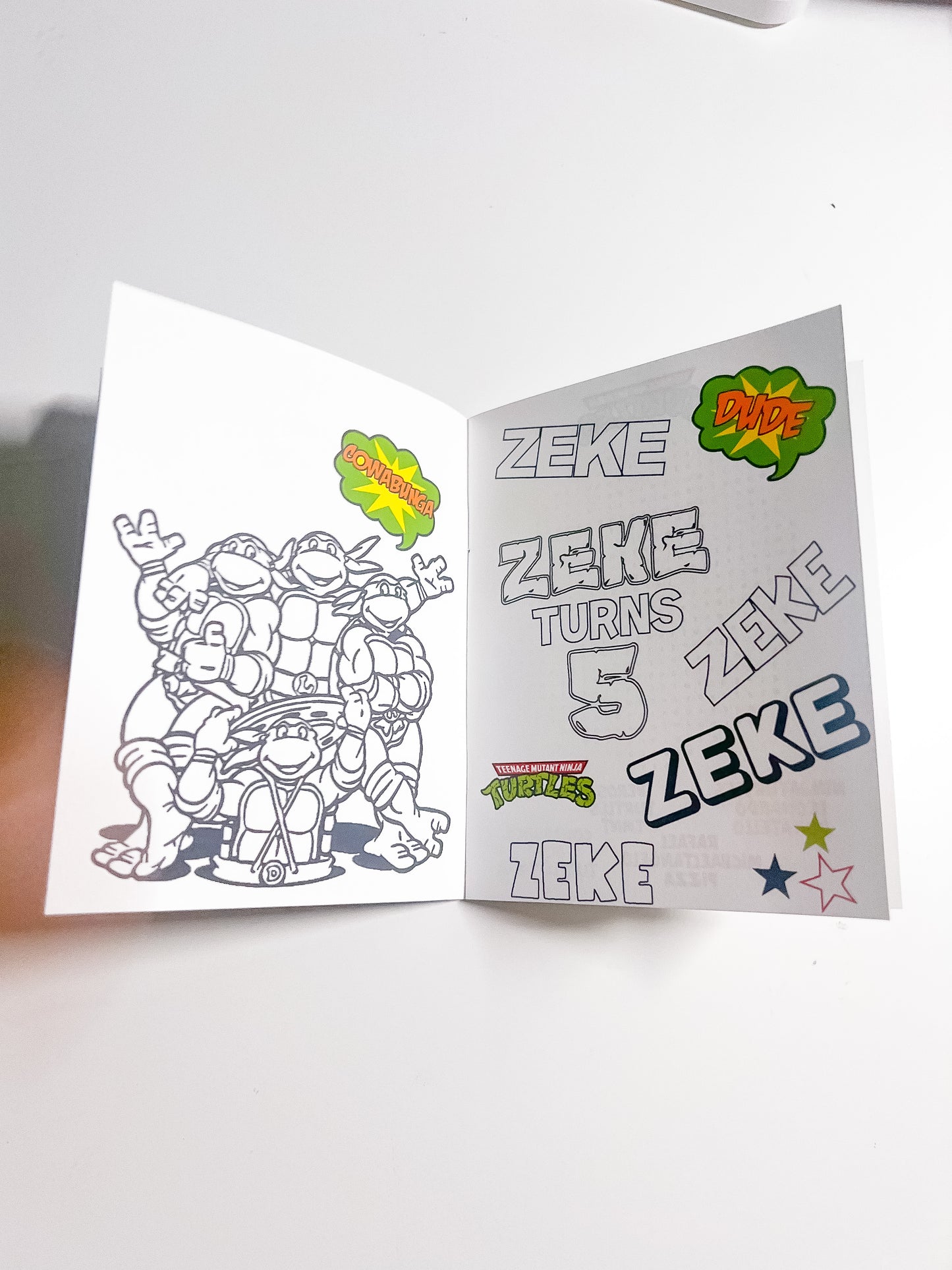 Custom coloring books