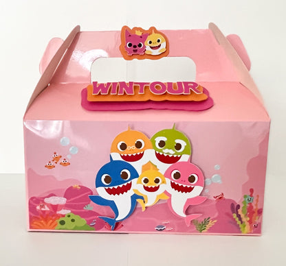 Pink Baby Shark Party Favor Box